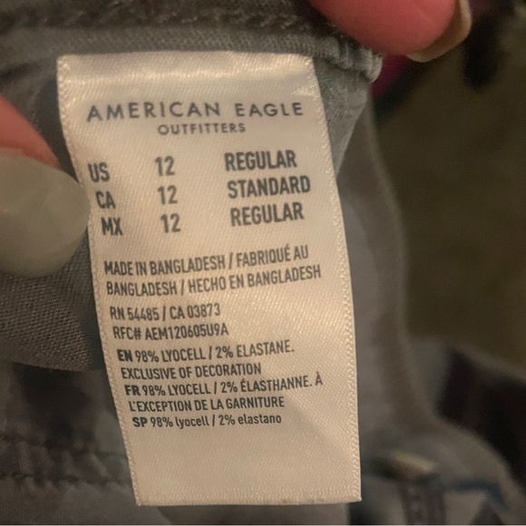 American Eagle (Size 12) Utilitarian Streetwear Grunge Khaki Cargo Pants - Picture 13 of 15
